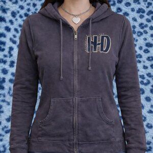 Harley Davidson Women's Purple and Brown Hoodie